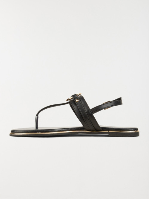 Sandale plate noire femme (36-41)