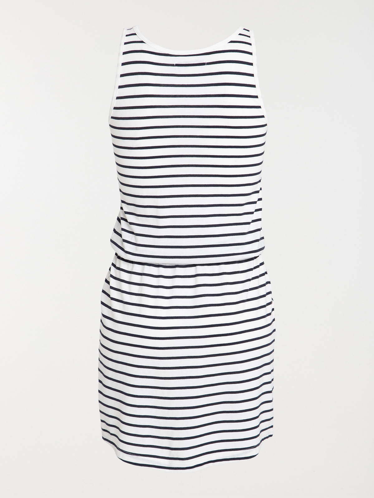 Robe rayée taille élastiquée femme Robe rayée taille élastiquée femme