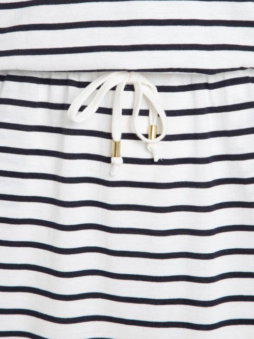 Robe rayée taille élastiquée femme Robe rayée taille élastiquée femme