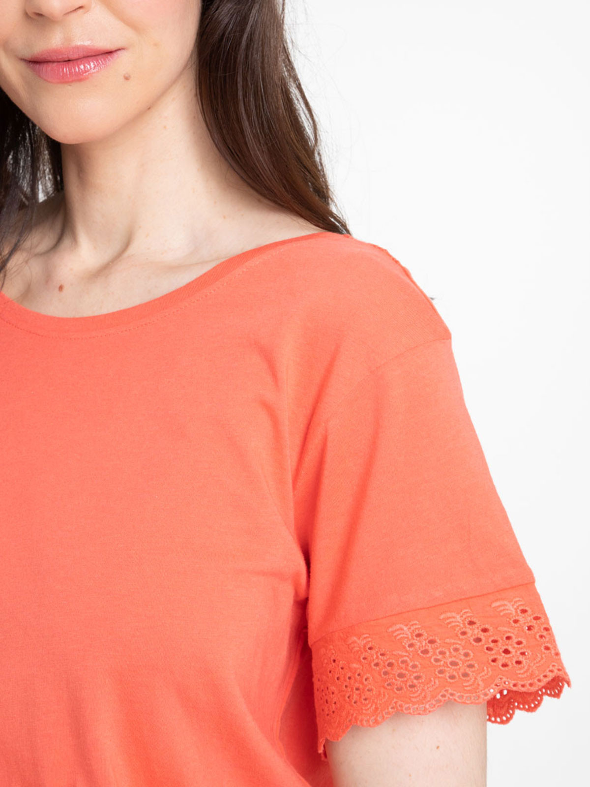 T-shirt goyave broderie anglaise femme T-shirt goyave broderie anglaise femme