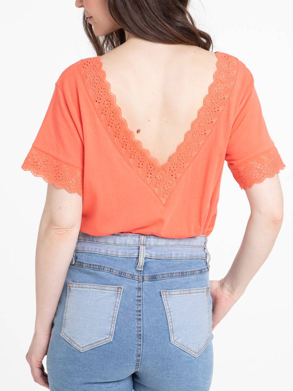 T-shirt goyave broderie anglaise femme T-shirt goyave broderie anglaise femme