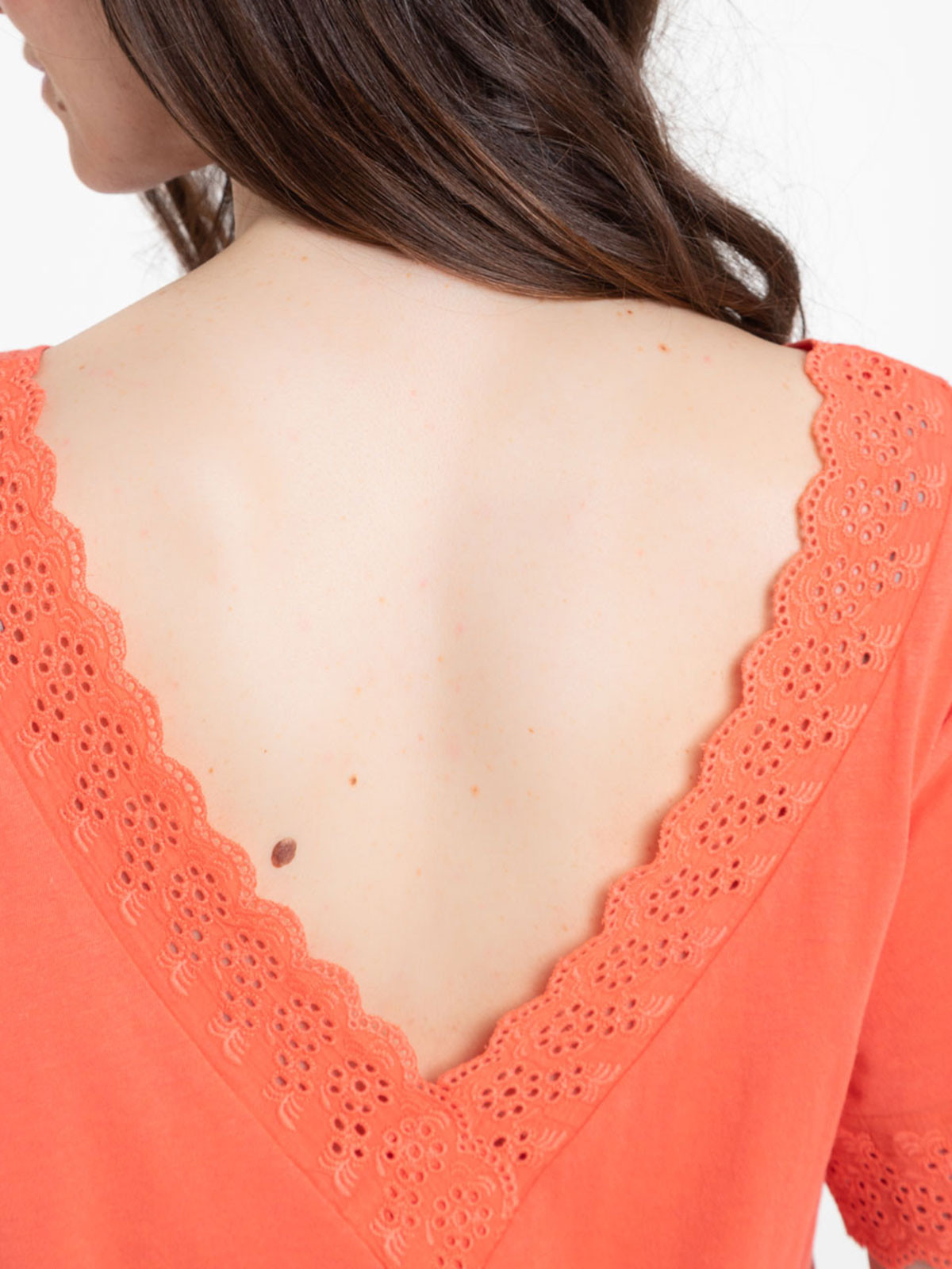 T-shirt goyave broderie anglaise femme T-shirt goyave broderie anglaise femme