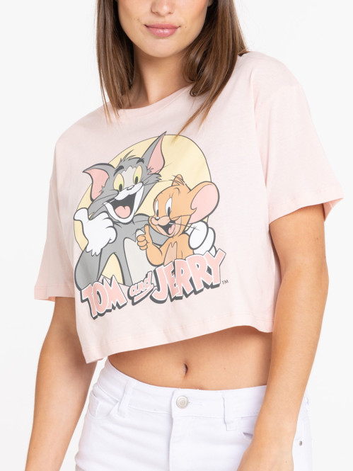 T-shirt court Tom et Jerry femme