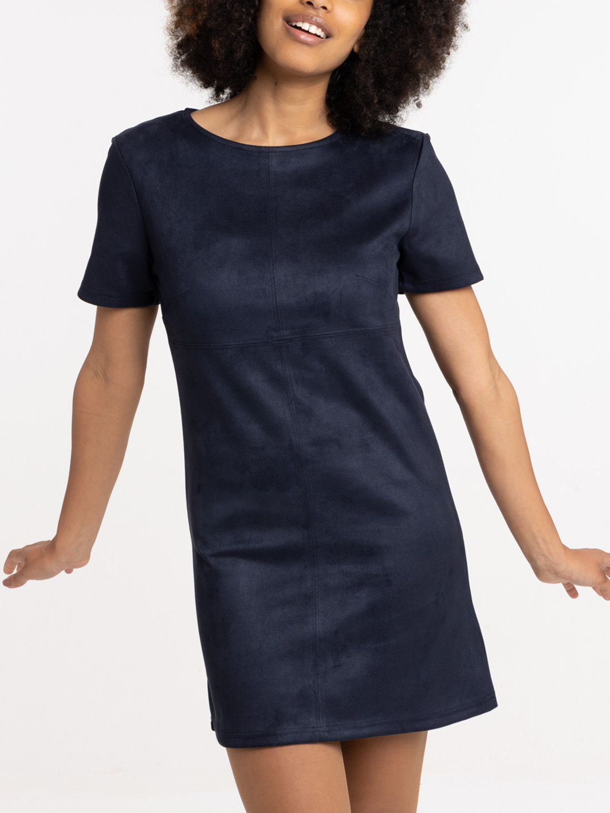 Robe suédine marine navy femme Robe suédine marine navy femme
