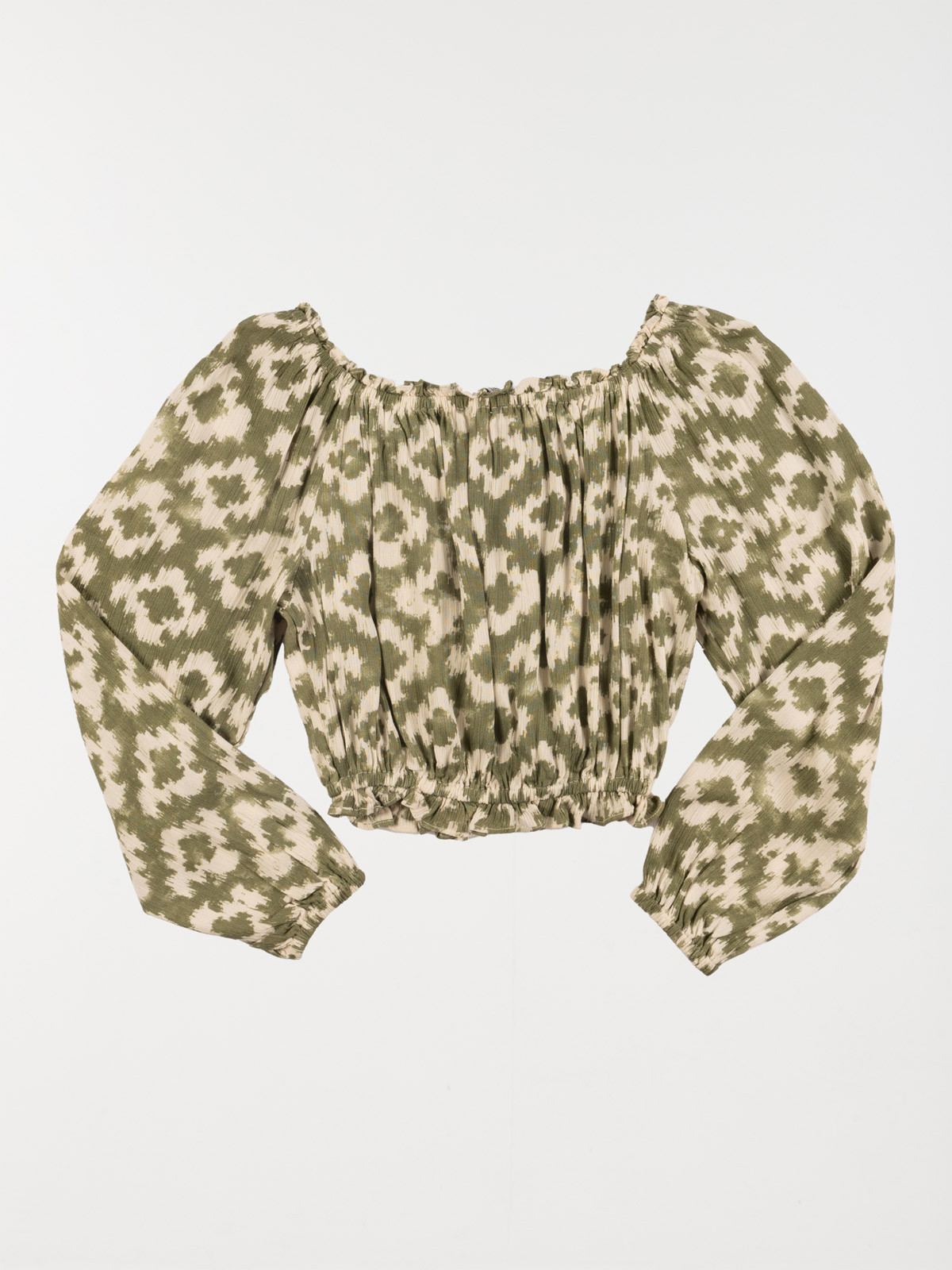 Blouse imprimée manches longues (XXS-M)