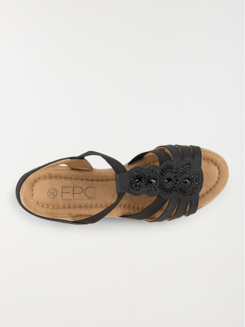 Sandales compensées noires...