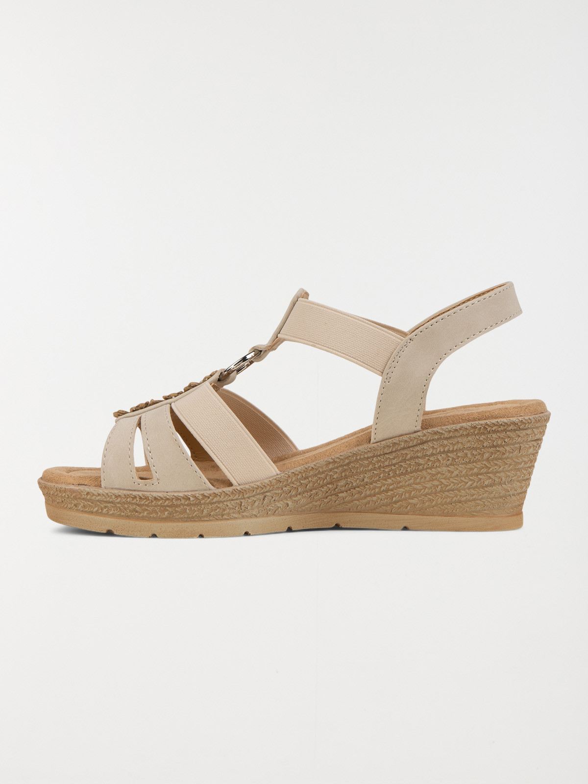 Sandale compensee beige on sale