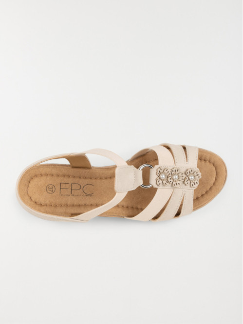 Sandales compensées beige femme (36-41) Sandales compensées beige femme (36-41)