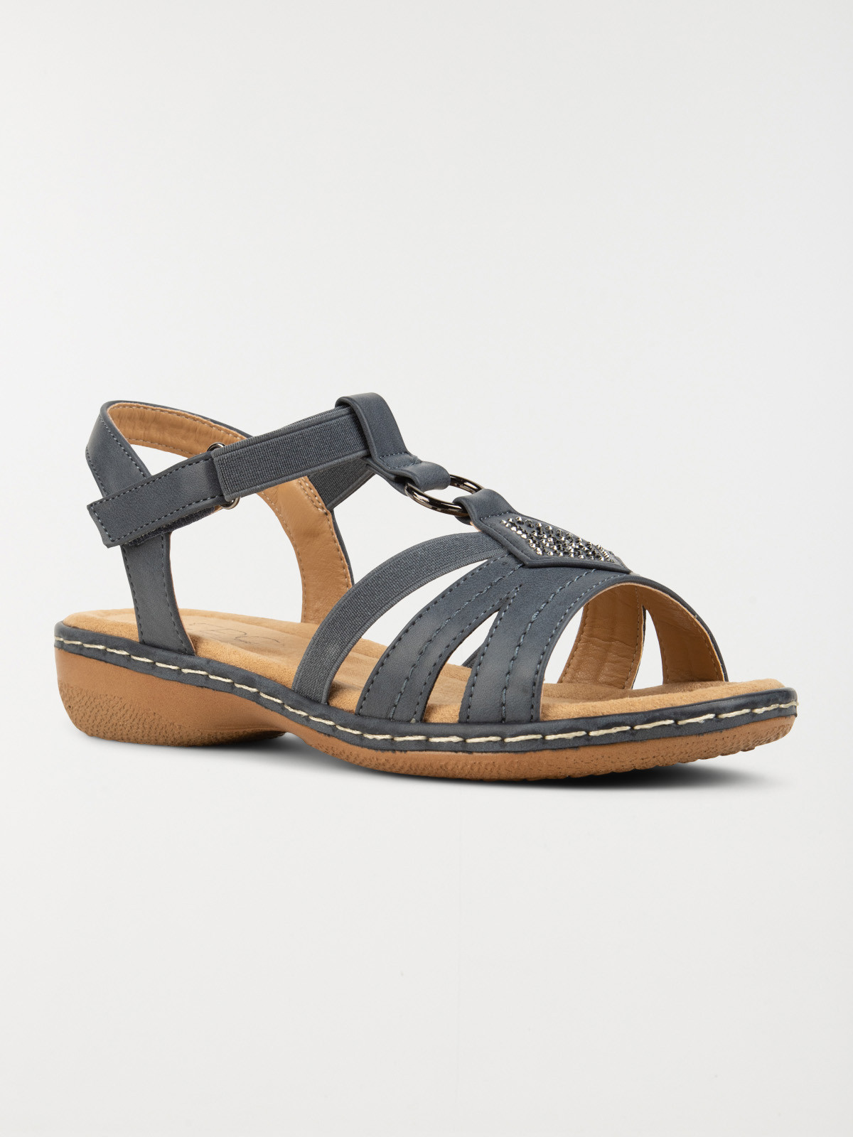 Sandales navy strass femme (37-42)