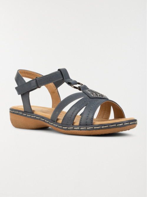 Sandales navy strass femme...
