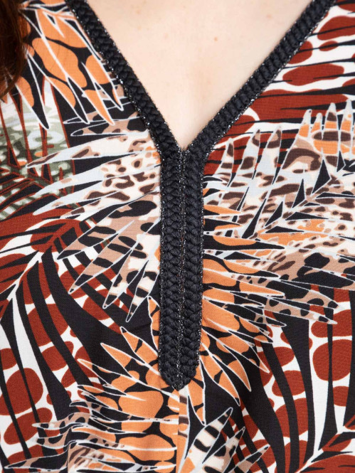 Top motif feuillage femme Top motif feuillage femme