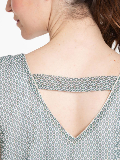 Débardeur voile imprimé graphique femme Débardeur voile imprimé graphique femme