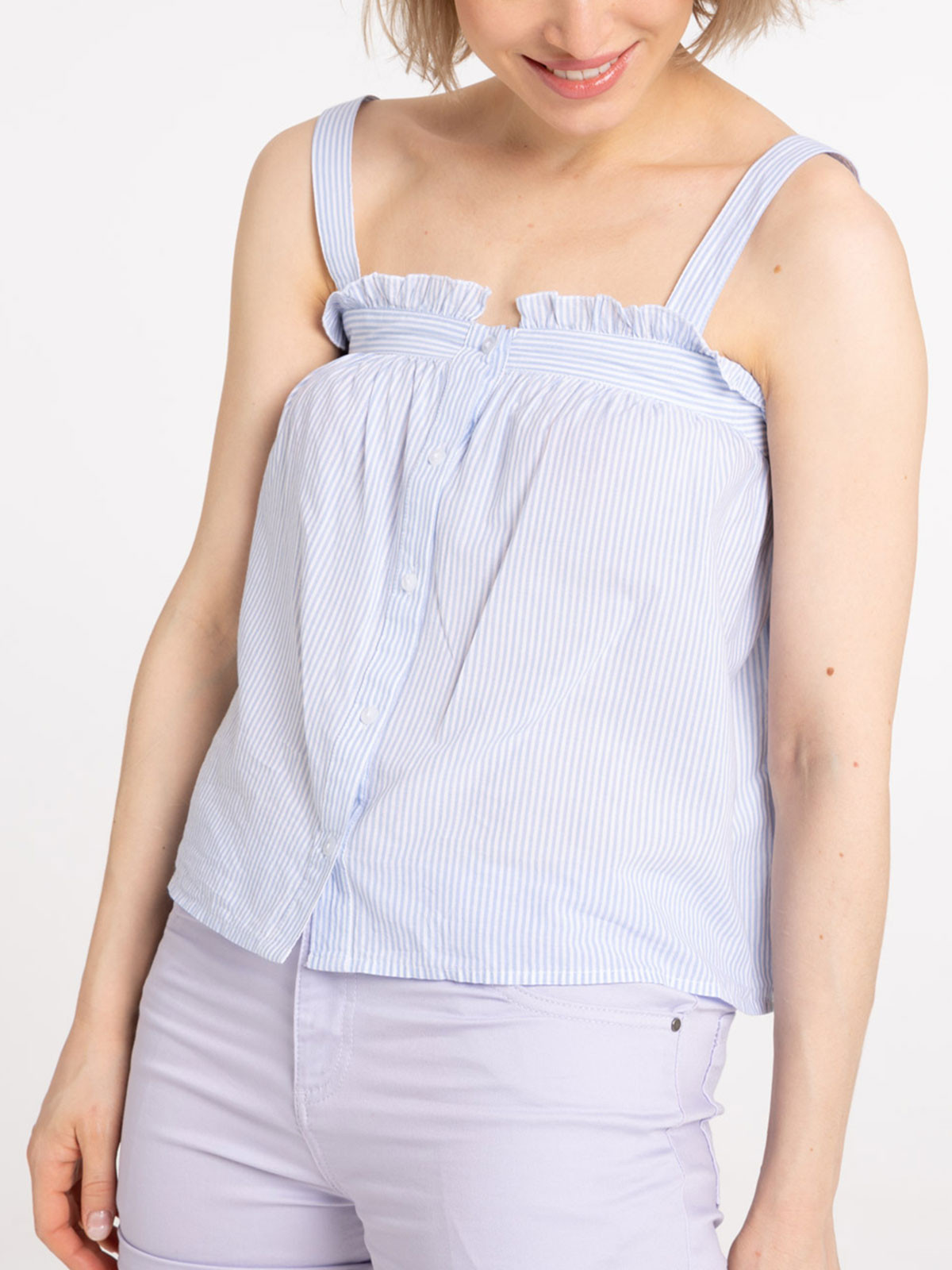 Top rayé à bretelles femme