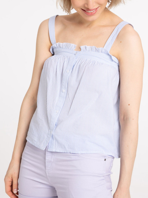 Top rayé à bretelles femme