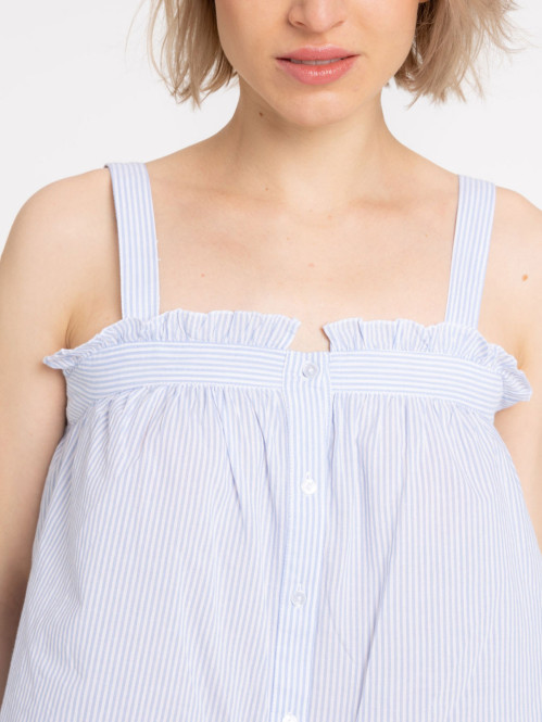Top rayé à bretelles femme