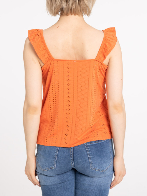 Débardeur bretelles froufrou femme Débardeur bretelles froufrou femme