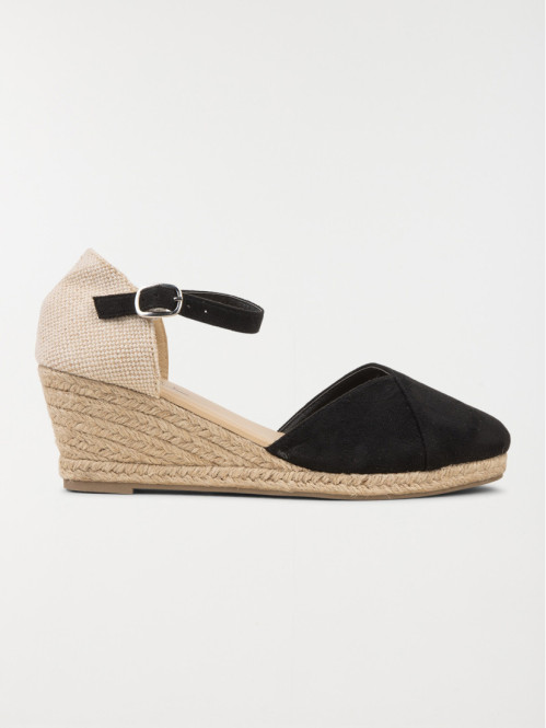 Sandales noires compensées femme (36-41)