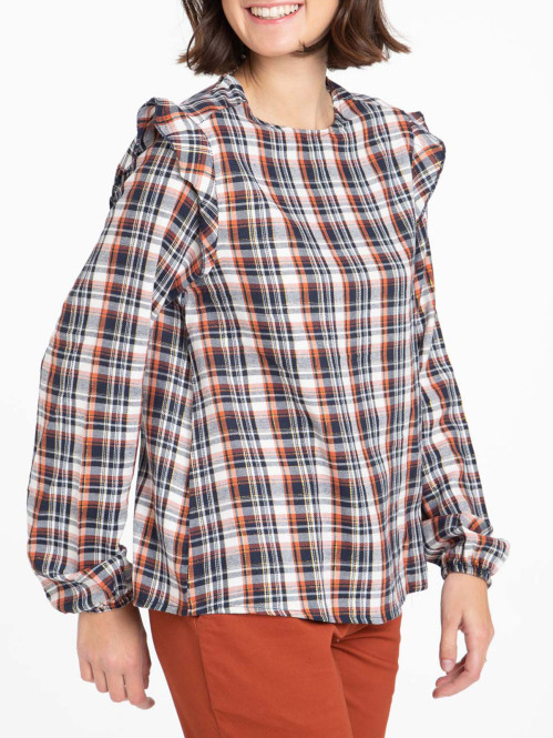 Blouse carreaux femme online