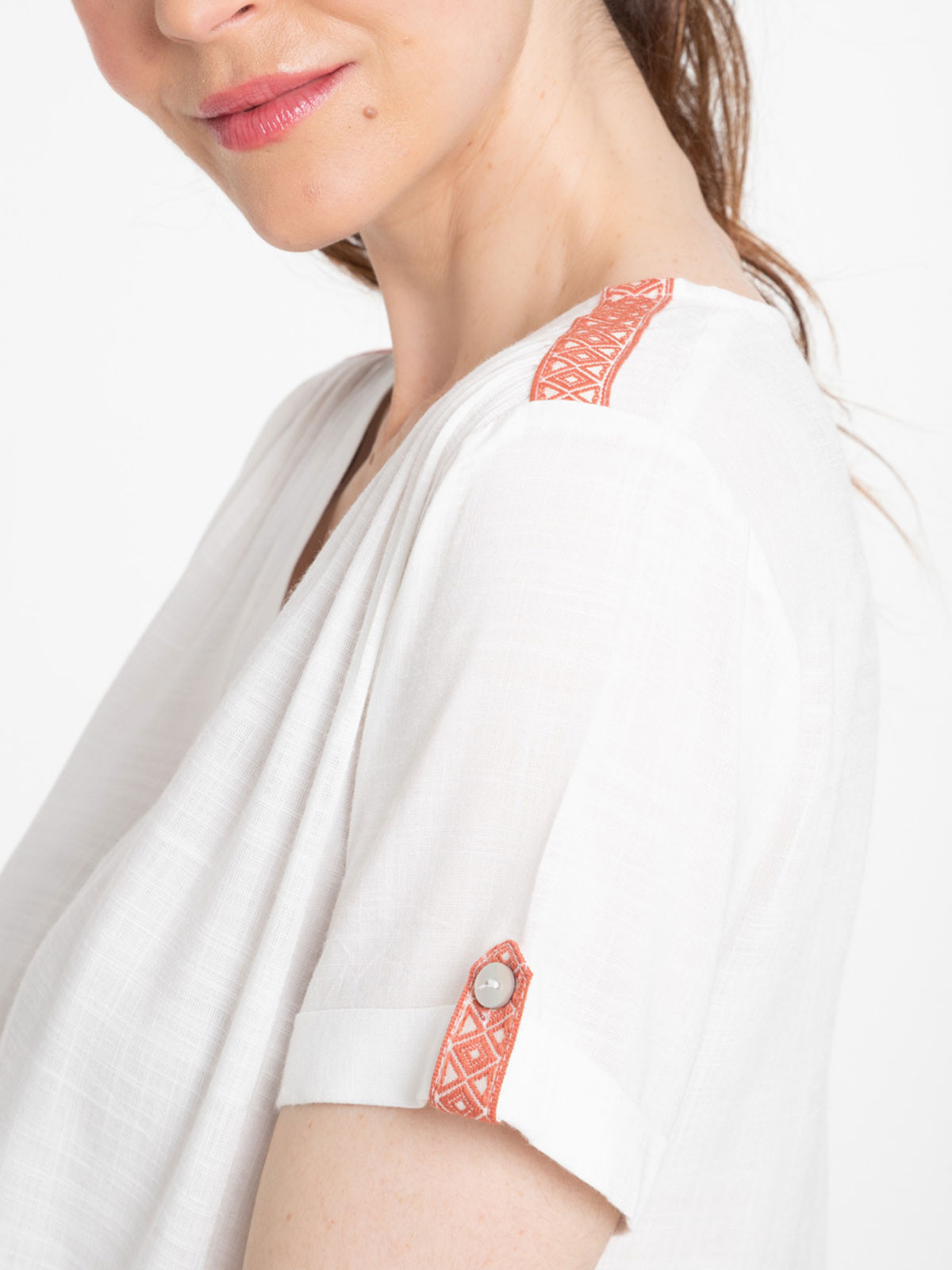 Blouse coupe basque écru femme Blouse coupe basque écru femme