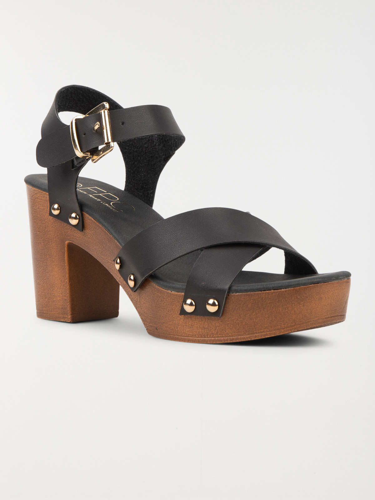 Sandales à talons femme noir (36-41)