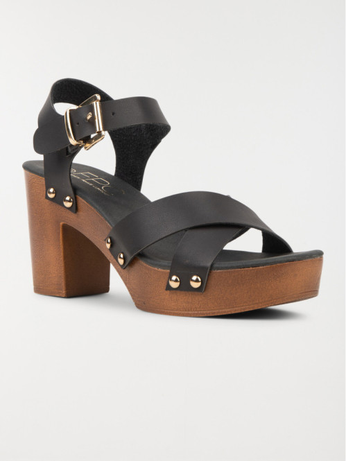 Sandales à talons femme noir (36-41)
