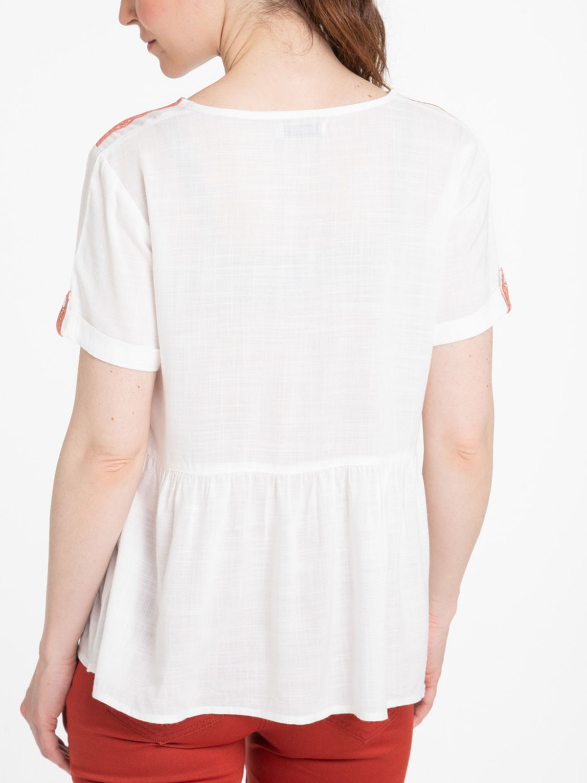 Blouse coupe basque écru femme Blouse coupe basque écru femme