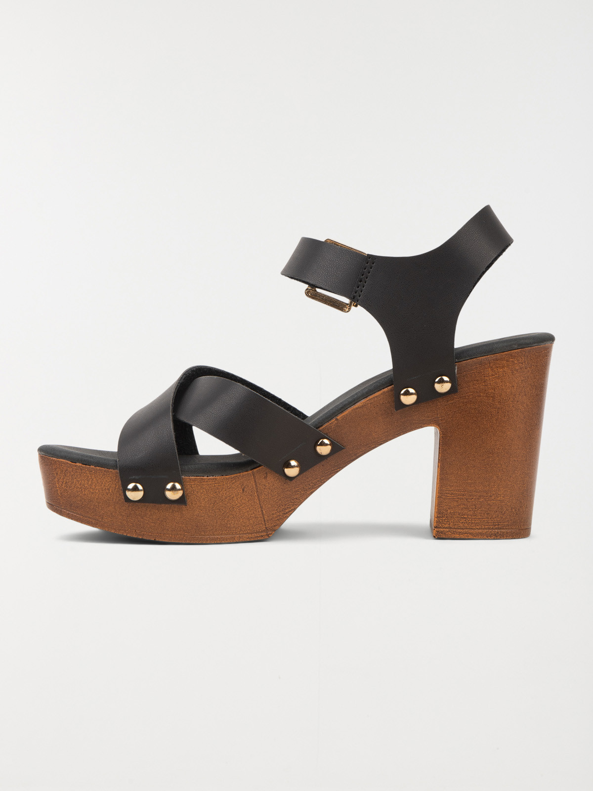 Sandales à talons femme noir (36-41)