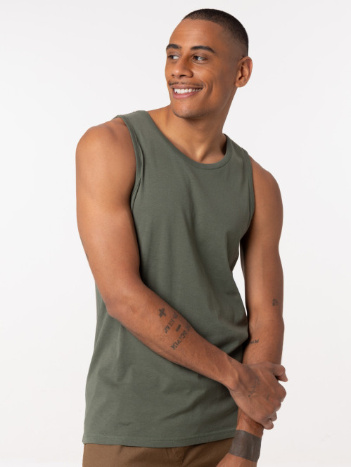 Débardeur coloris olive homme