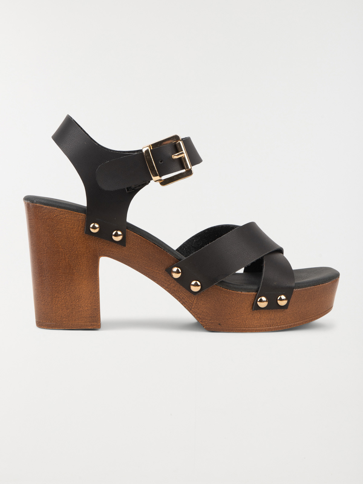 Sandales à talons femme noir (36-41)