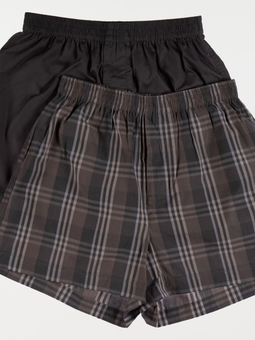 Lot de 2 caleçons homme gris