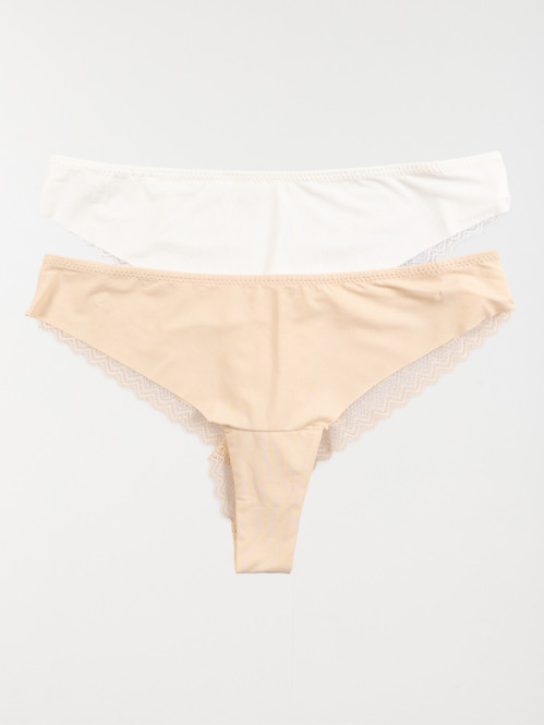 Lot de 2 tangas femme (S-XL)