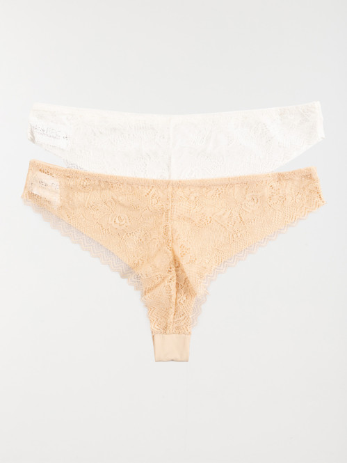 Lot de 2 tangas femme (S-XL)