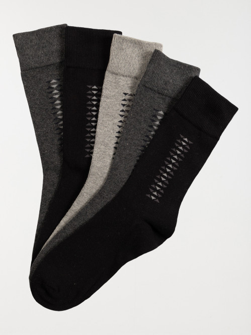 Lot 5 paires chaussettes triangles homme