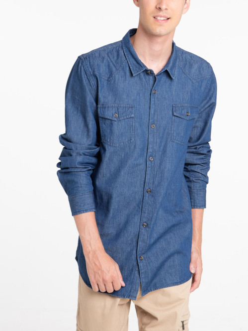 Chemise en jean coloris brut homme