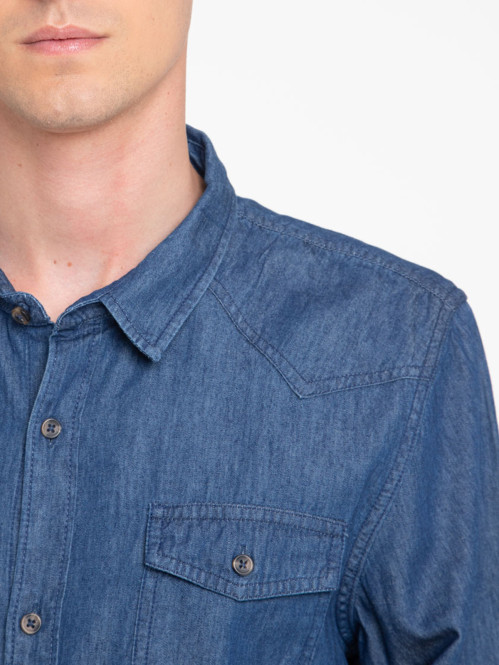 Chemise en jean coloris brut homme Chemise en jean coloris brut homme