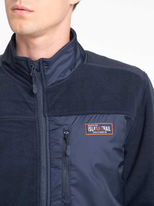 Sweat zippé bi-matière homme Sweat zippé bi-matière homme