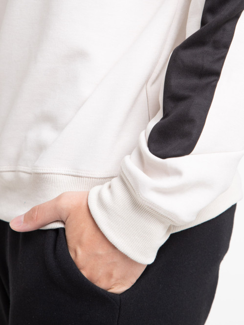 Sweat col rond poche zippée homme