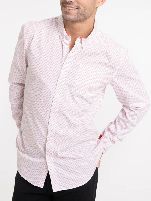 Chemise écru imprimé homme
