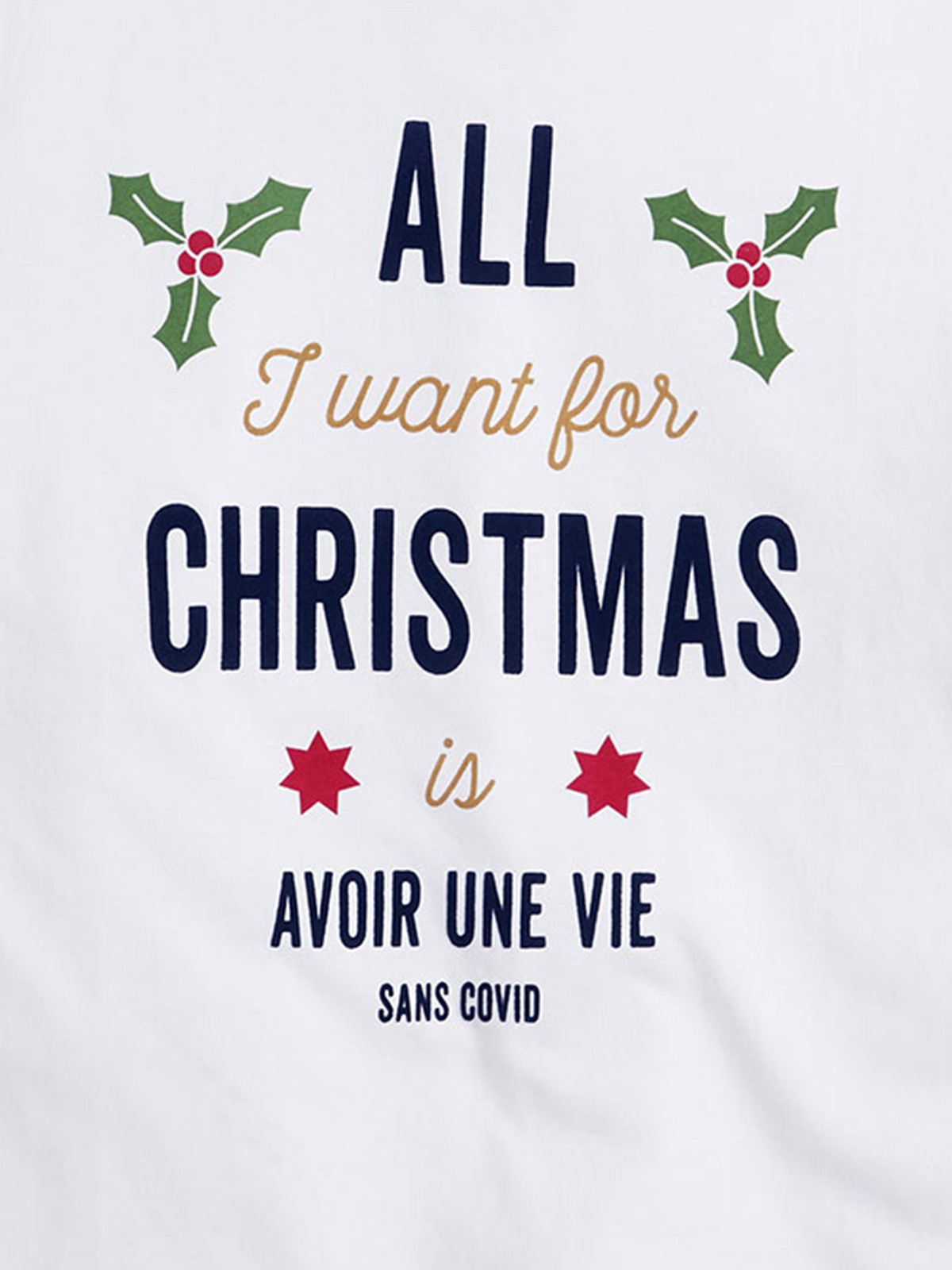 T-shirt blanc de Noël homme T-shirt blanc de Noël homme