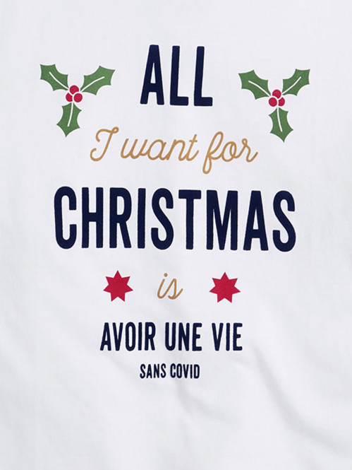 T-shirt blanc de Noël homme T-shirt blanc de Noël homme