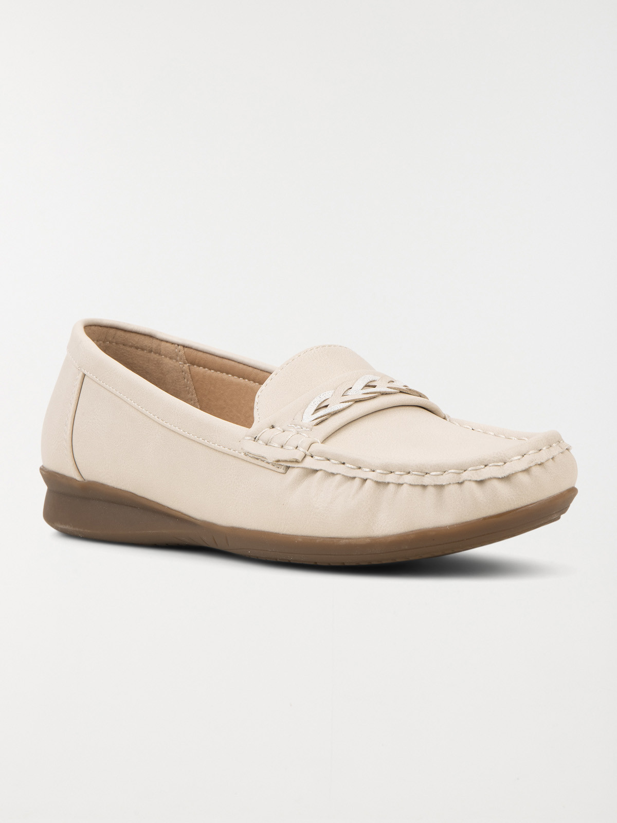 Mocassin femme coloris beige (36-41) Mocassin femme coloris beige (36-41)