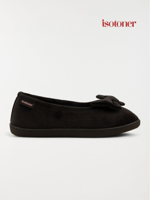 Chaussons noirs Isotoner femme (36-41)