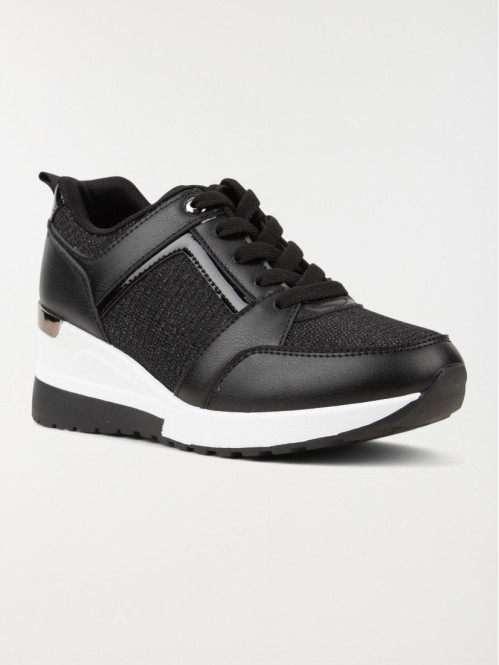 Baskets noires compensées femme (36-41) Baskets noires compensées femme (36-41)