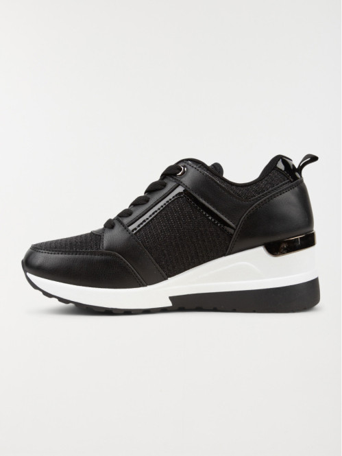 Baskets noires compensées femme (36-41) Baskets noires compensées femme (36-41)
