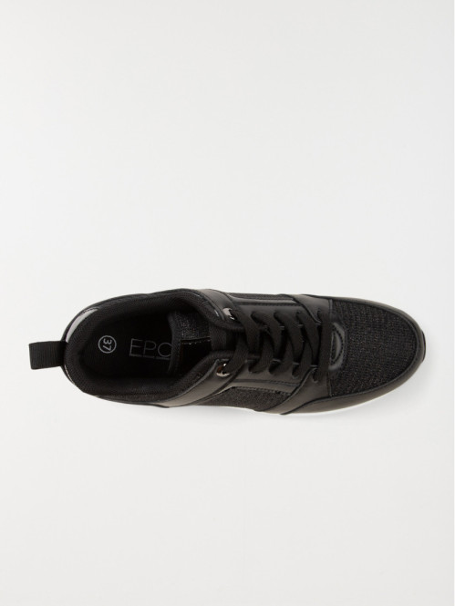 Baskets noires compensées femme (36-41) Baskets noires compensées femme (36-41)