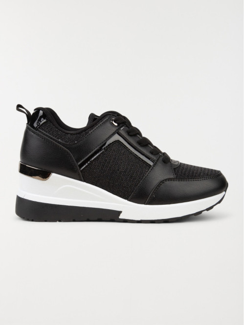Baskets noires compensées femme (36-41)