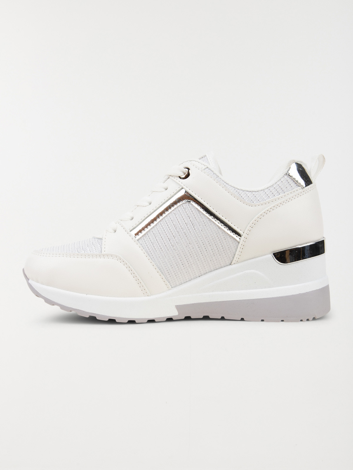 Basket blanche compensée femme (36-41) Basket blanche compensée femme (36-41)