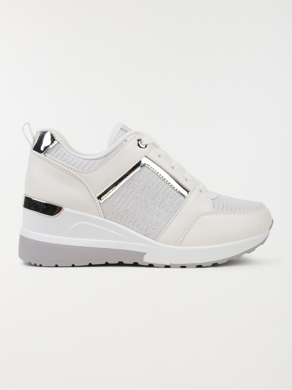 Basket blanche compensée femme (36-41)
