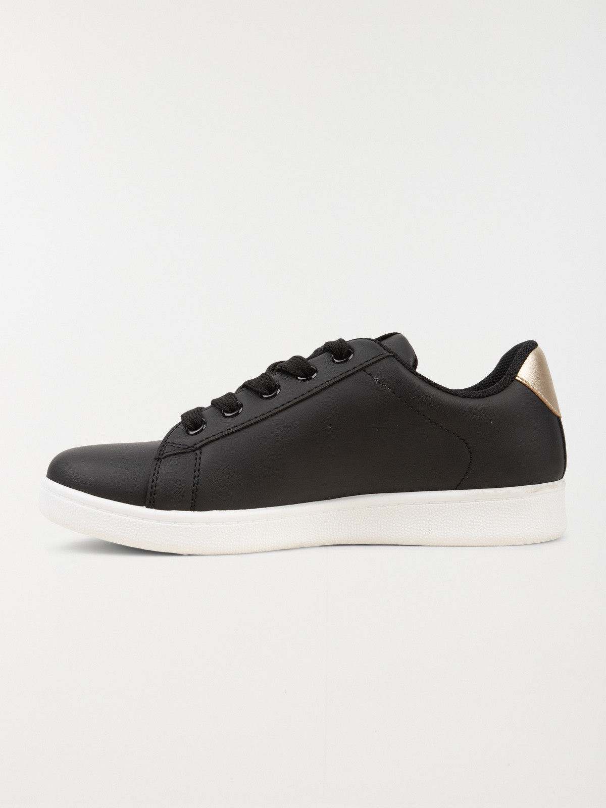 Baskets noires bande dorée femme (36-41)