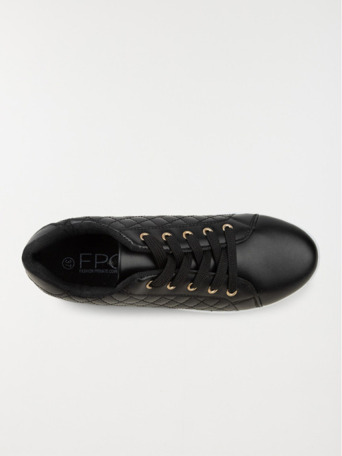 Baskets femme noires à...